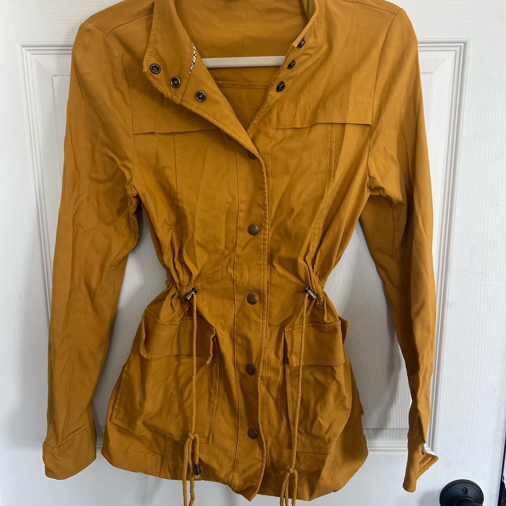 Eden Society Mustard Yellow Utility Cargo Jacket